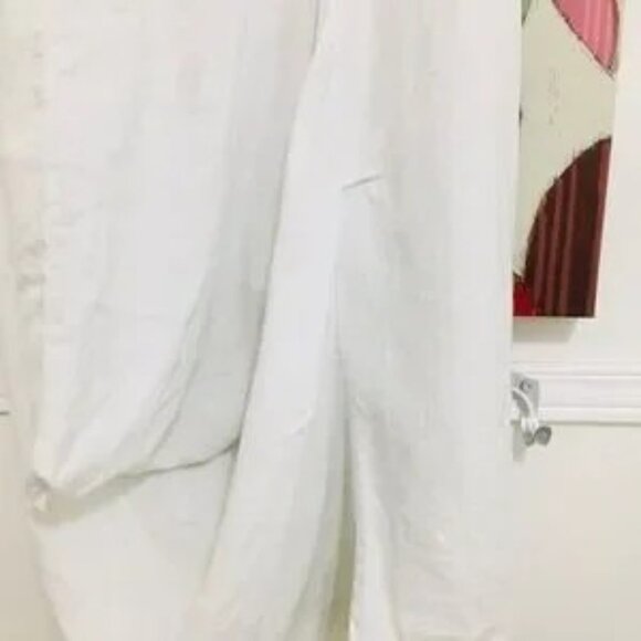 White Linen Dress Discounted Shipping - Picture 5 of 6